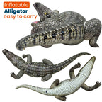 HOHQB 40-Inch Inflatable Alligator – Realistic Pool Decor & Party Toy