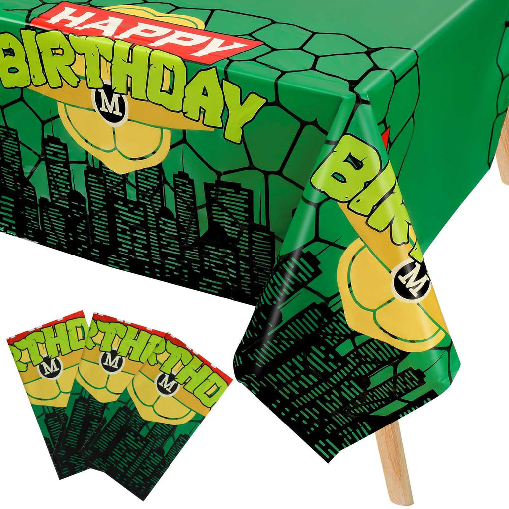 Hokoad Turtle Party Tablecloth 54x108 in – Disposable Waterproof Table Cover & Backdrop