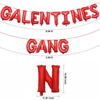 Holiwoer Happy Galentines Day Decorations – Galentines Gang Foil Banner, Red
