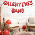 Holiwoer Happy Galentines Day Decorations – Galentines Gang Foil Banner, Red