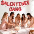 Holiwoer Happy Galentines Day Decorations – Galentines Gang Foil Banner, Red