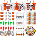Hollowfly 12-Piece Sports Party Favors Set – Cups, Pencils, Whistles & More