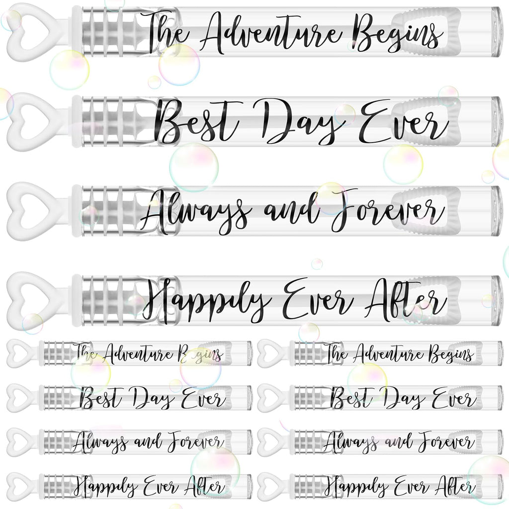 Hollowfly 120 Count Wedding Mini Bubble Wands – Heart-Shaped Party Favors for Send-Offs