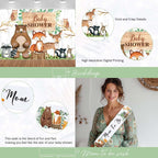 Hombae Woodland Baby Shower Decorations — Forest-Neutral Safari Theme Kit
