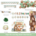 Hombae Woodland Baby Shower Decorations — Forest-Neutral Safari Theme Kit