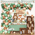 Hombae Woodland Baby Shower Decorations — Forest-Neutral Safari Theme Kit