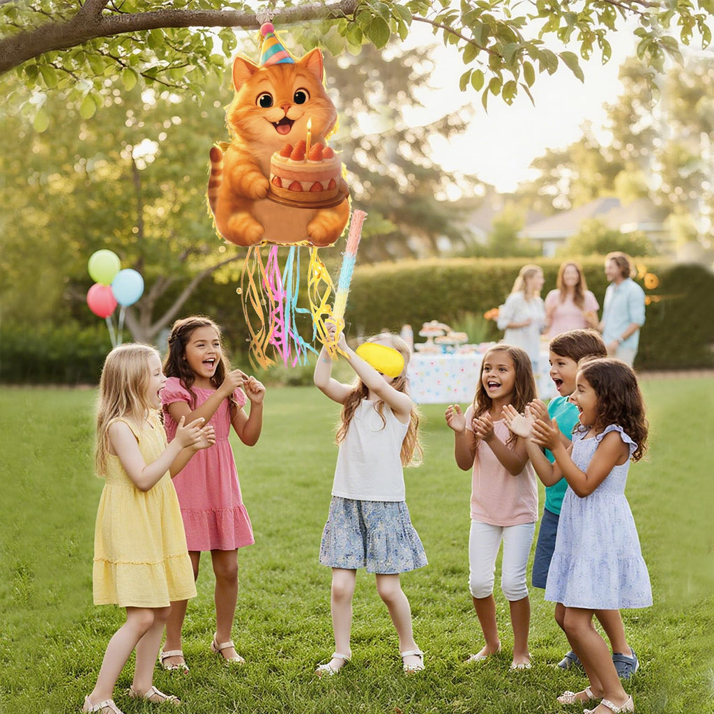 Homie Finds Cute Cat Piñata — Unicorn Cat Pull String Pinata for Kitten Birthday Parties