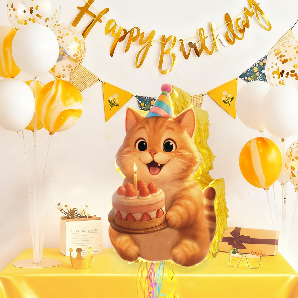 Homie Finds Cute Cat Piñata — Unicorn Cat Pull String Pinata for Kitten Birthday Parties