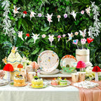 Honeydak 132 Pcs Fairy Party Supplies – Ballet Fairies, Mushrooms & Floral Decor Bundle