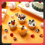 Honeydak 48 Pcs Sports Cupcake Toppers – Basketball, Football, Soccer, Softball Party Decor