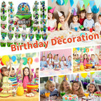 HonFHena 30 Pcs Pixel Styled Gamer Cake Decorations – Happy Birthday Topper & Cupcake Toppers