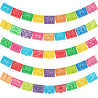 HOOJO 5 Packs 82 Ft Mexican Party Banners – Papel Picado Fiesta Decor