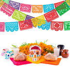 HOOJO 5 Packs 82 Ft Mexican Party Banners – Papel Picado Fiesta Decor