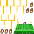 Hooqict 12Pcs Football Cake Decorations Set – Mini Goal Post & Cupcake Toppers