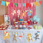 Hooqict Animal Parade Banner - Colorful Pennants for Kids' Birthday Parties