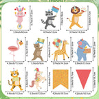 Hooqict Animal Parade Banner - Colorful Pennants for Kids' Birthday Parties