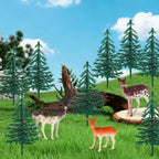 Hooqict 15Pcs Deer Christmas Cake Toppers – Woodland Decorations