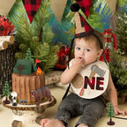 Hooqict Camping Cake Toppers – Tent, Campfire, Trees & Camp Sign