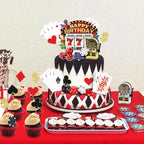 Hooqict 24-Piece Casino Cake Decorations Set | Las Vegas Theme Cake Toppers & Cupcake Picks