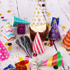 Hooqict 10 Pcs Mini Party Hats for Stuffed Animals & Kids – Glitter Cone Hats, Assorted