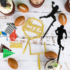 Hooqict 28-Piece Football Cake Toppers Set – Game Day Party Decor for Birthday Cakes