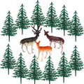 Hooqict 15Pcs Deer Christmas Cake Toppers – Woodland Decorations