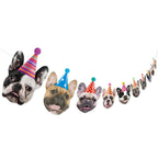 Hooqict Dog Birthday Banner – Puppy Themed Party Decor Backdrop (10 Faces + Ribbon)