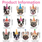 Hooqict Dog Birthday Banner – Puppy Themed Party Decor Backdrop (10 Faces + Ribbon)