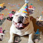 Hooqict Dog Birthday Banner – Puppy Themed Party Decor Backdrop (10 Faces + Ribbon)