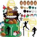 Hooqict 28-Piece Football Cake Toppers Set – Game Day Party Decor for Birthday Cakes
