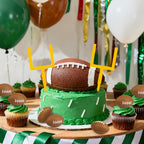 Hooqict 12Pcs Football Cake Decorations Set – Mini Goal Post & Cupcake Toppers