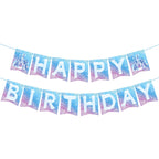Hooqict Frozen Happy Birthday Banner – Winter Wonderland Party Decor