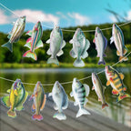 Hooqict Gone Fishing Banner Garland – Fish Birthday Party Decor