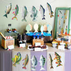 Hooqict Gone Fishing Banner Garland – Fish Birthday Party Decor