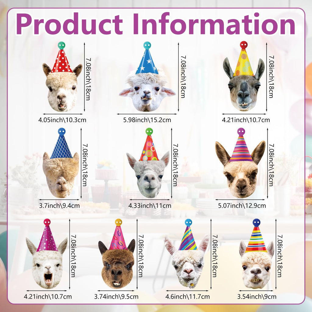 Hooqict Llama Birthday Banner Garland – Customizable 10-Expression Party Decor