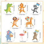 Hooqict Party Animal Banner – 8 Animal Patterns Birthday Garland