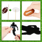 Hooqict 28-Piece Football Cake Toppers Set – Game Day Party Decor for Birthday Cakes