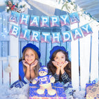 Hooqict Frozen Happy Birthday Banner – Winter Wonderland Party Decor