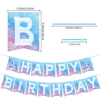 Hooqict Frozen Happy Birthday Banner – Winter Wonderland Party Decor