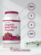 Horbäach Bio-Rote-Bete-Pulver | 1,36 kg Großpackung Nahrungsergänzung | Rohes Superfood | Vegane, gentechnikfreie und glutenfreie Formel