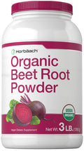 Horbäach Bio-Rote-Bete-Pulver | 1,36 kg Großpackung Nahrungsergänzung | Rohes Superfood | Vegane, gentechnikfreie und glutenfreie Formel