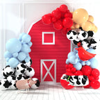 HOUSE OF PARTY Cow Balloons Garland – 110 Pcs Farm Cow Print Balloon Arch for Kids Parties
