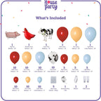 HOUSE OF PARTY Cow Balloons Garland – 110 Pcs Farm Cow Print Balloon Arch for Kids Parties