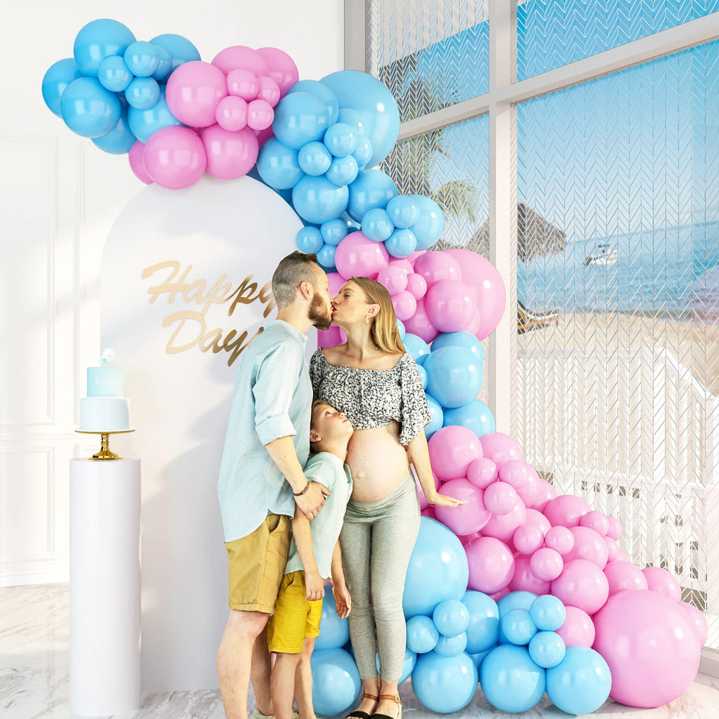 HOUSE OF PARTY Pastel Pink Balloons – 89-Piece Garland Kit (5/12/18in) for Valentine’s Day, Birthdays & Weddings