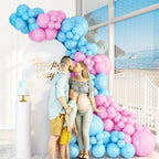 HOUSE OF PARTY Pastel Pink Balloons – 89-Piece Garland Kit (5/12/18in) for Valentine’s Day, Birthdays & Weddings