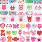 Howzcci 24-Pack Valentines Cards with Mochi Squishy Toys – Kids Party Favors
