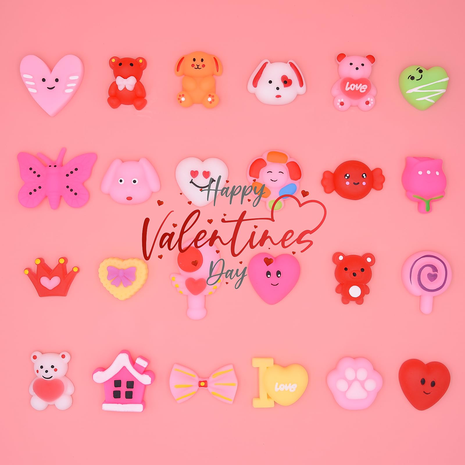 Howzcci 24-Pack Valentines Cards with Mochi Squishy Toys – Kids Party Favors