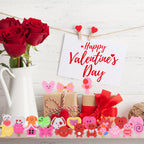 Howzcci 24-Pack Valentines Cards with Mochi Squishy Toys – Kids Party Favors