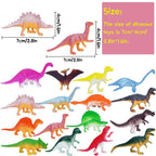 HOXBUR 64Pcs Mini Dinosaur Figures – Cake Toppers & Easter Egg Fillers