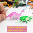 HOXBUR 64Pcs Mini Dinosaur Figures – Cake Toppers & Easter Egg Fillers